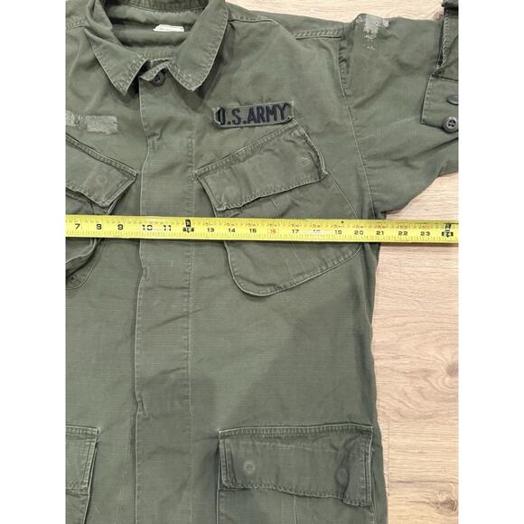 Vintage US Army Jungle Jacket Mens Small Poplin OG-107 Coat Combat Tropical 60s - Picture 5 of 7